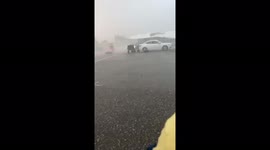 Crazy gusts of wind as thunderstorm hits Canada's Ontario
