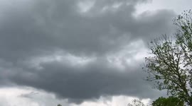 Time-lapse shows rotating thunderstorm clouds move through Pennsylvania