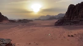 Glorious sunset at desert location made famous by 'Star Wars' delights visitors