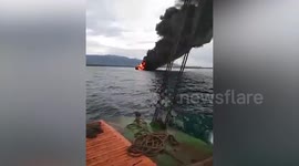 Passenger boat fire kills at least seven passengers in the Philippines