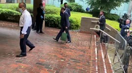 Ex-conservative MP Imran Ahmad Khan arrives at court ahead of sentencing
