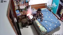 Boy in China accidentally sets alight firecrackers in his bedroom