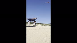 'Expert spends day on the beach teaching kids wing foiling 
'