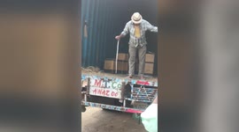 Venomous cobra found in back of truck in central India