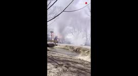'Firefighters go airborne to fight the destructive, wind-powered Monte Vista wildfire 
'