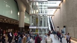 Elizabeth line of London tube opened to public - Paddington station
