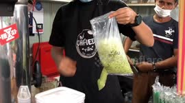 Cafe serves milk tea in bizarre plastic bags shaped like a penis