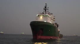 Arabian sea and big ship in the arabian sea Mumbai #mumbai #sea #ship #bigship #arabiansea #indian