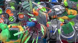 Locals build giant Christmas tree from recycled plastic bottles and e-waste in Thailand