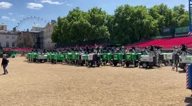 Queen's Platinum Jubilee final preparations at Horse Guards Parade, London, UK