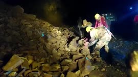 Ten people trapped by landslide in Kashmir saved by rescue team
