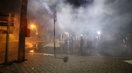 Tear gas fired at anti-government protesters at Colombo, Sri Lanka