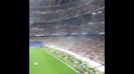 Spain: Fans Celebrate Real Madrid’s UCL Win At Santiago Bernabéu Stadium