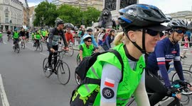 RideLondon: Thousands of cyclists take part in charity event