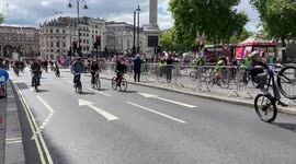 Thousands of cyclists ride through central London during RideLondon