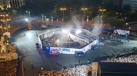 Thousands gather to celebrate Real Madrid's Champions League win