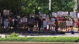 US: Protesters Call For Gun Control Outside NRA Convention In Houston, Texas