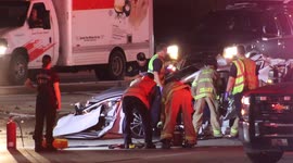 Houston firefighters rescue man trapped in vehicle after major accident
