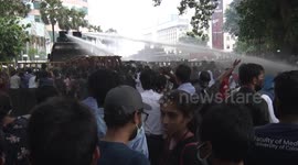 Sri Lanka unrest: Medical students tear gassed and hit with water cannon in latest anti-government protest