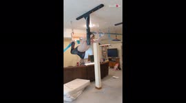 'Young boy's 'Ninja Warrior' training takes a 'slipping' turn *FAIL*'