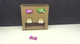 Here's how to make a DIY candy dispenser from cardboard