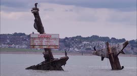 Footage of UK's most dangerous shipwreck SS Montgomery ahead of 'mast trimming' off Kent