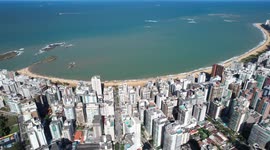 Incredible view of Praia da Costa, a wonderful beach, from the city of Vila Velha - ES - BRAZIL