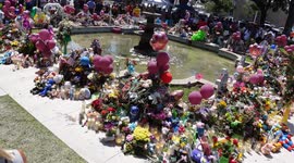 The Uvalde  Is memorial for those lost by the mass shooting at Robb Elementary