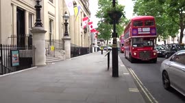 London double-decker buses feature Queens Platinum Jubilee afternoon tea tour