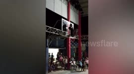 Talent show contestant does heart-stopping number in front of terrified crowd in the Philippines
