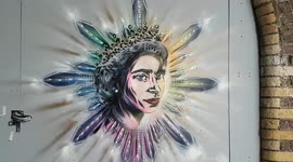 Platinum Jubilee street art tribute to HM the Queen appears in London