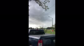 US: Winds Kick Up Debris In New Port Richey, Florida Amid Tornado Warning