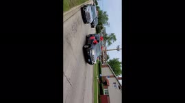 During Pendamic Local School Teachers saying Hi to Students in Desplaines IL