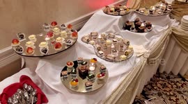 Fruit and sweet table in indian wedding