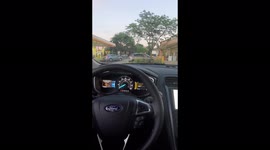 Girl is going crazy in car