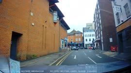 Terrible example of how to teach your children to cross the road safely