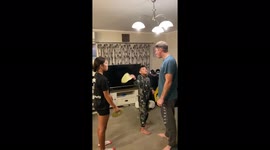 Hilarious video of New Zealand dad using Tortilla Challenge to get back at the kids - how long before you laugh?