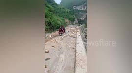 Landslides triggered as Chinese city rocked by earthquakes minutes apart