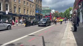 Pro-Kurdistan demonstrators disrupt traffic in Islington, London