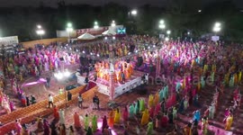 Thousands of women attempt to break world record with traditional dance in India's 'Pink City'