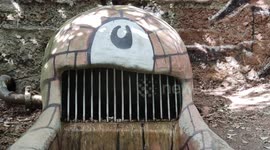 Pareidolia in Paris suburb. River cyclops. Ivry-sur-Seine, France. 2 june 2022