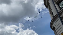 Queen’s Platinum Jubilee flypast over Horse Guards Parade