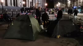 Royal superfans camp outside St. Paul's Cathedral