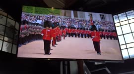 Queens Platinum Jubilee - londoners enjoy Trooping the Colour parade with a pint at the Golden LIon pub in St James's