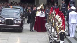 Prince William and Duchess of Cambridge Kate arrive at St Paul’s Cathedral for Jubilee service
