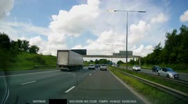 DashCam footage of car with family inside veering from Lane 1 into lane 3 and nearly crashing into the side of my vehicle