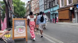 Hare Krishna group sing and march in central London
