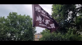 London Rally of Ukrainian & Hongkongers - commemorate the 33rd anniversary of Tiananmen square massacre Democracy for Hong Kong - D4HK Downing Street
