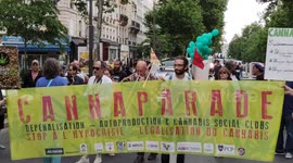 Canaparade 2022. Pro cannabis parade. Paris, France, from Place de la Republique to Place de la Bastille. 4 june 2022