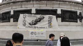 China 33rd anniversary of the 1989 Tiananmen Square massacre. Place de la République,Paris, France. 4 june 2022. 16h. Event forbidden in China.